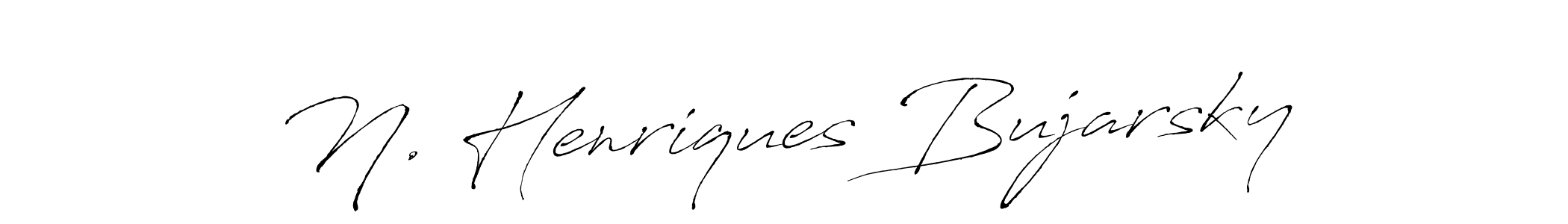 Design your own signature with our free online signature maker. With this signature software, you can create a handwritten (Antro_Vectra) signature for name N. Henriques Bujarsky. N. Henriques Bujarsky signature style 6 images and pictures png