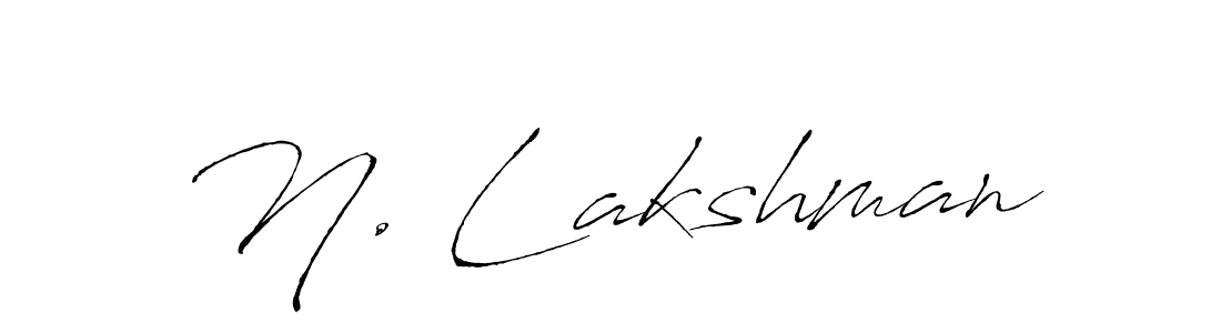 You should practise on your own different ways (Antro_Vectra) to write your name (N. Lakshman) in signature. don't let someone else do it for you. N. Lakshman signature style 6 images and pictures png