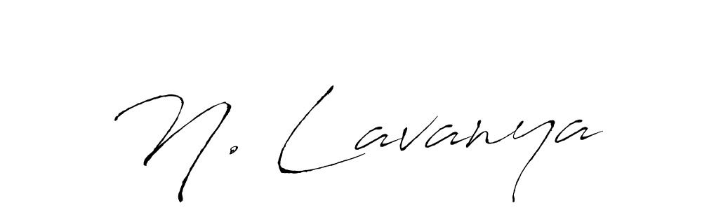 N. Lavanya stylish signature style. Best Handwritten Sign (Antro_Vectra) for my name. Handwritten Signature Collection Ideas for my name N. Lavanya. N. Lavanya signature style 6 images and pictures png