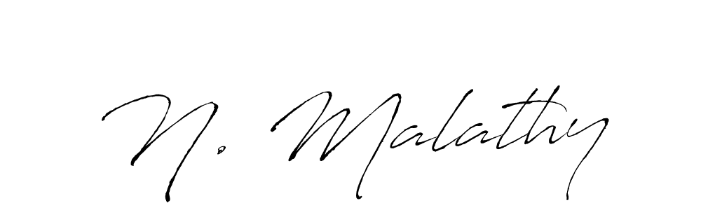 Also You can easily find your signature by using the search form. We will create N. Malathy name handwritten signature images for you free of cost using Antro_Vectra sign style. N. Malathy signature style 6 images and pictures png