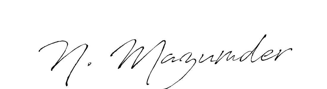 Make a beautiful signature design for name N. Mazumder. With this signature (Antro_Vectra) style, you can create a handwritten signature for free. N. Mazumder signature style 6 images and pictures png