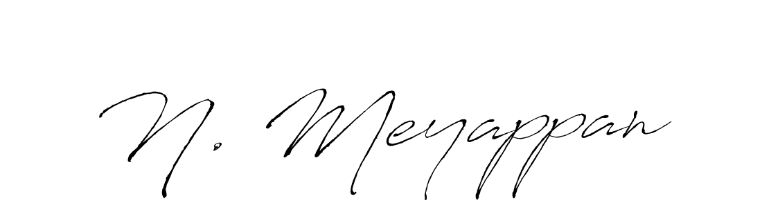 Make a beautiful signature design for name N. Meyappan. With this signature (Antro_Vectra) style, you can create a handwritten signature for free. N. Meyappan signature style 6 images and pictures png