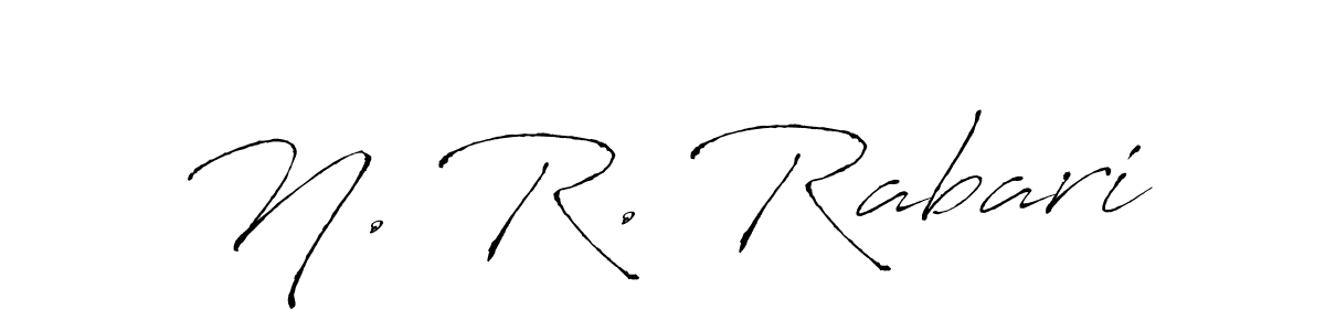 Create a beautiful signature design for name N. R. Rabari. With this signature (Antro_Vectra) fonts, you can make a handwritten signature for free. N. R. Rabari signature style 6 images and pictures png