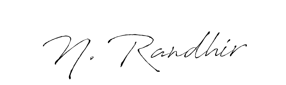 Create a beautiful signature design for name N. Randhir. With this signature (Antro_Vectra) fonts, you can make a handwritten signature for free. N. Randhir signature style 6 images and pictures png