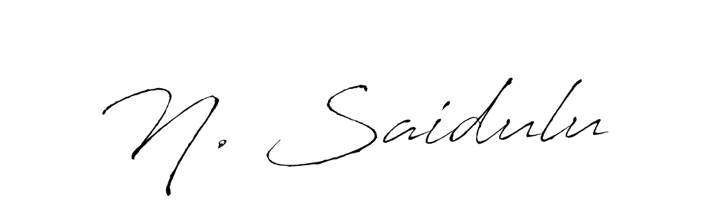 Antro_Vectra is a professional signature style that is perfect for those who want to add a touch of class to their signature. It is also a great choice for those who want to make their signature more unique. Get N. Saidulu name to fancy signature for free. N. Saidulu signature style 6 images and pictures png