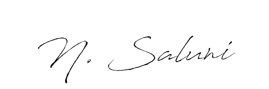 Use a signature maker to create a handwritten signature online. With this signature software, you can design (Antro_Vectra) your own signature for name N. Saluni. N. Saluni signature style 6 images and pictures png