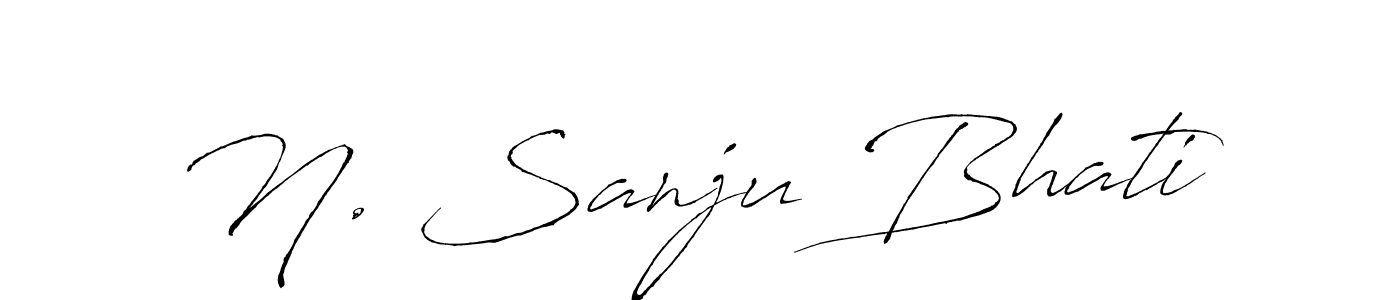 Design your own signature with our free online signature maker. With this signature software, you can create a handwritten (Antro_Vectra) signature for name N. Sanju Bhati. N. Sanju Bhati signature style 6 images and pictures png