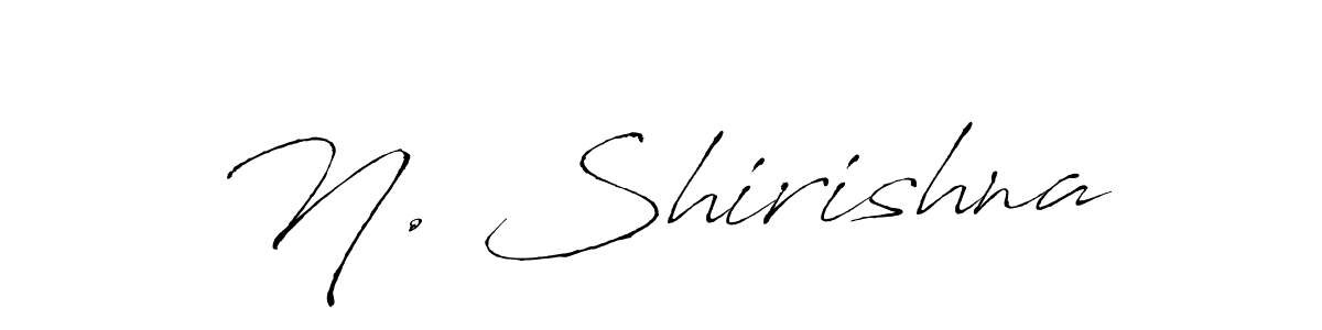 The best way (Antro_Vectra) to make a short signature is to pick only two or three words in your name. The name N. Shirishna include a total of six letters. For converting this name. N. Shirishna signature style 6 images and pictures png