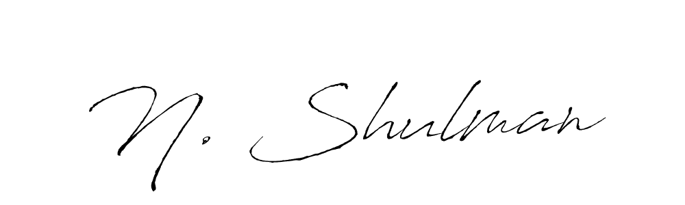 Use a signature maker to create a handwritten signature online. With this signature software, you can design (Antro_Vectra) your own signature for name N. Shulman. N. Shulman signature style 6 images and pictures png