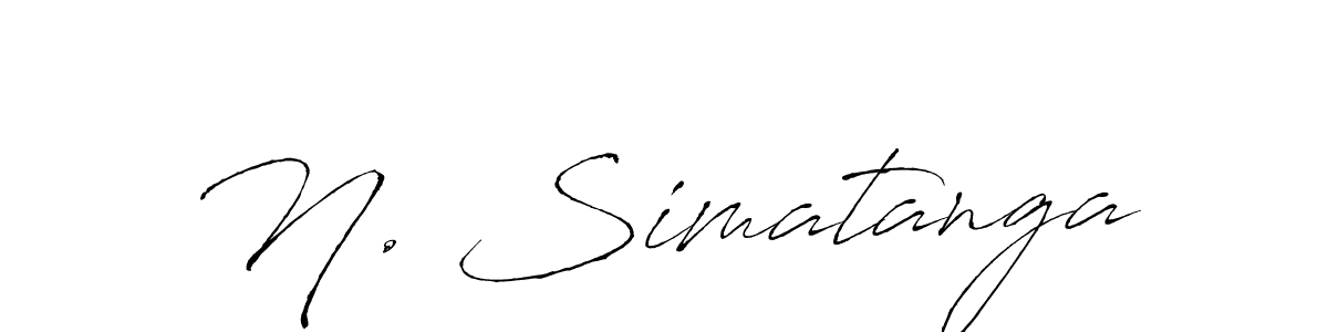 Make a short N. Simatanga signature style. Manage your documents anywhere anytime using Antro_Vectra. Create and add eSignatures, submit forms, share and send files easily. N. Simatanga signature style 6 images and pictures png