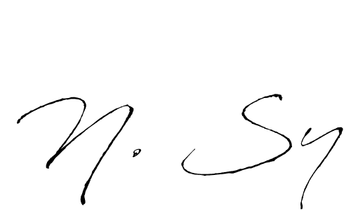 N. Sy stylish signature style. Best Handwritten Sign (Antro_Vectra) for my name. Handwritten Signature Collection Ideas for my name N. Sy. N. Sy signature style 6 images and pictures png