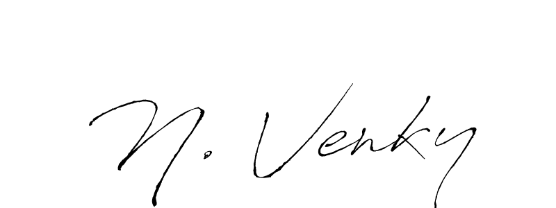 Design your own signature with our free online signature maker. With this signature software, you can create a handwritten (Antro_Vectra) signature for name N. Venky. N. Venky signature style 6 images and pictures png