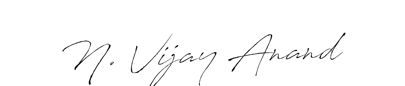 The best way (Antro_Vectra) to make a short signature is to pick only two or three words in your name. The name N. Vijay Anand include a total of six letters. For converting this name. N. Vijay Anand signature style 6 images and pictures png