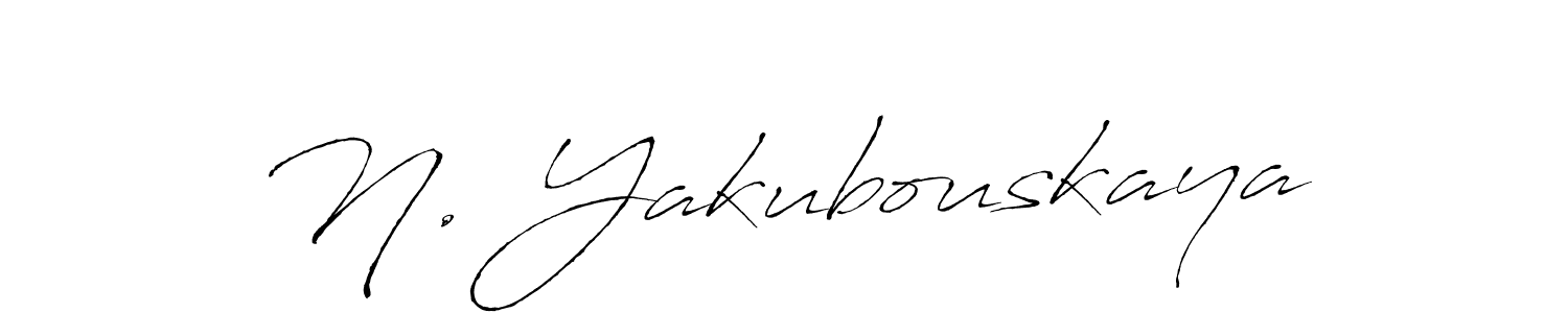 N. Yakubouskaya stylish signature style. Best Handwritten Sign (Antro_Vectra) for my name. Handwritten Signature Collection Ideas for my name N. Yakubouskaya. N. Yakubouskaya signature style 6 images and pictures png