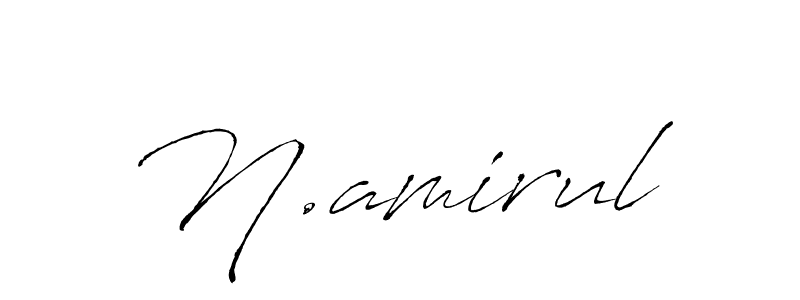 Make a beautiful signature design for name N.amirul. Use this online signature maker to create a handwritten signature for free. N.amirul signature style 6 images and pictures png