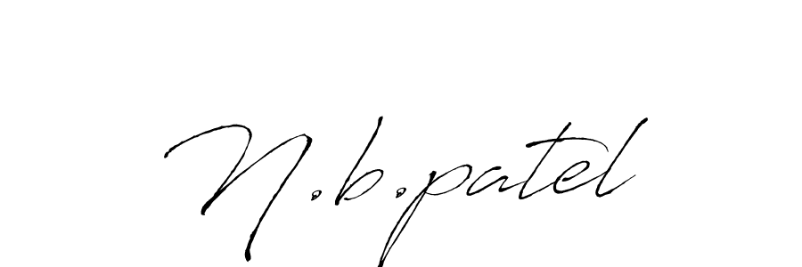 How to make N.b.patel signature? Antro_Vectra is a professional autograph style. Create handwritten signature for N.b.patel name. N.b.patel signature style 6 images and pictures png