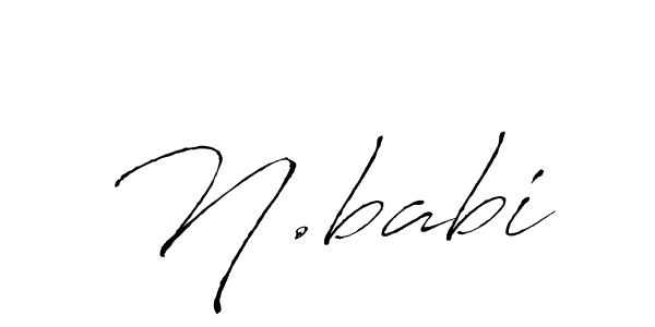 How to make N.babi name signature. Use Antro_Vectra style for creating short signs online. This is the latest handwritten sign. N.babi signature style 6 images and pictures png