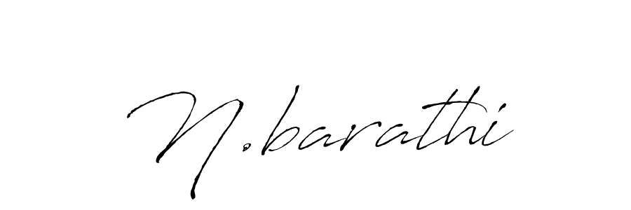 Make a beautiful signature design for name N.barathi. With this signature (Antro_Vectra) style, you can create a handwritten signature for free. N.barathi signature style 6 images and pictures png