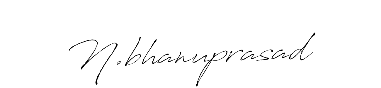 Make a beautiful signature design for name N.bhanuprasad. With this signature (Antro_Vectra) style, you can create a handwritten signature for free. N.bhanuprasad signature style 6 images and pictures png