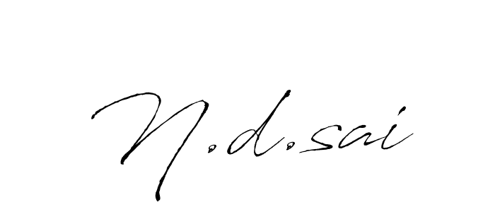 Create a beautiful signature design for name N.d.sai. With this signature (Antro_Vectra) fonts, you can make a handwritten signature for free. N.d.sai signature style 6 images and pictures png