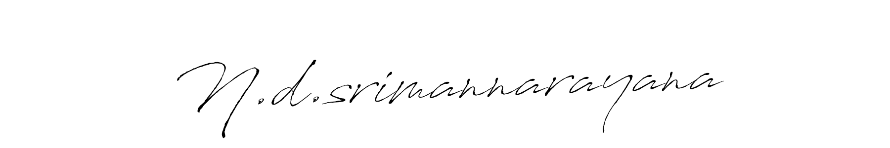 if you are searching for the best signature style for your name N.d.srimannarayana. so please give up your signature search. here we have designed multiple signature styles  using Antro_Vectra. N.d.srimannarayana signature style 6 images and pictures png