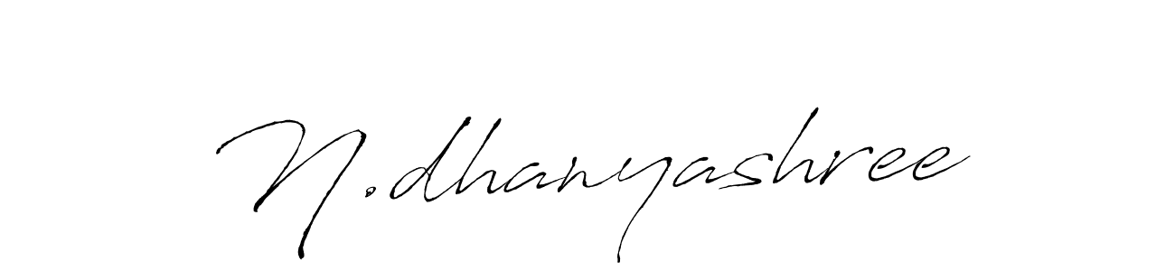 How to make N.dhanyashree name signature. Use Antro_Vectra style for creating short signs online. This is the latest handwritten sign. N.dhanyashree signature style 6 images and pictures png