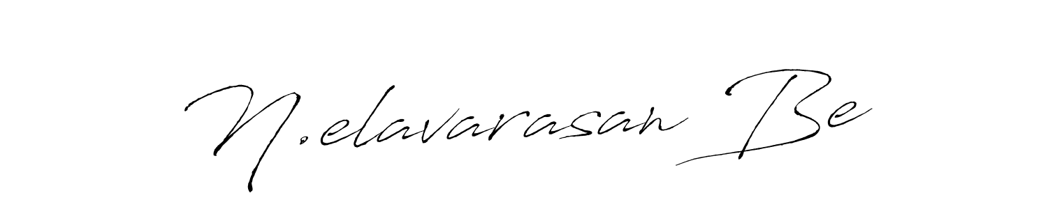 How to make N.elavarasan Be name signature. Use Antro_Vectra style for creating short signs online. This is the latest handwritten sign. N.elavarasan Be signature style 6 images and pictures png