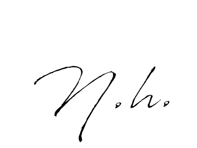 How to Draw N.h. signature style? Antro_Vectra is a latest design signature styles for name N.h.. N.h. signature style 6 images and pictures png