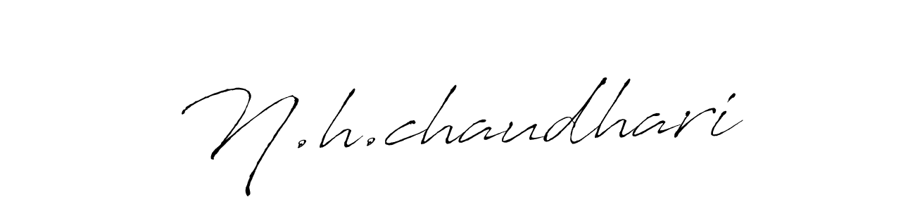 Create a beautiful signature design for name N.h.chaudhari. With this signature (Antro_Vectra) fonts, you can make a handwritten signature for free. N.h.chaudhari signature style 6 images and pictures png