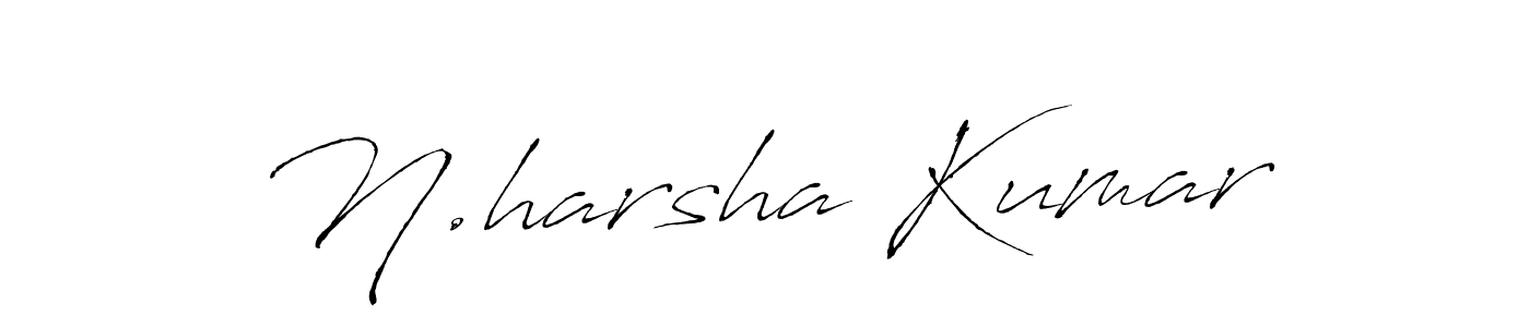 The best way (Antro_Vectra) to make a short signature is to pick only two or three words in your name. The name N.harsha Kumar include a total of six letters. For converting this name. N.harsha Kumar signature style 6 images and pictures png