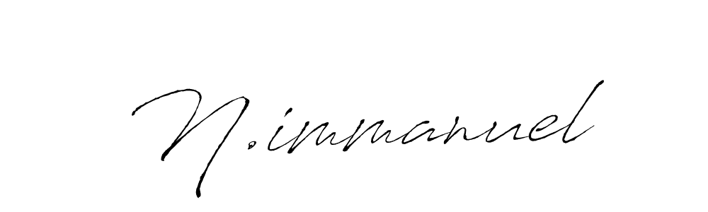 The best way (Antro_Vectra) to make a short signature is to pick only two or three words in your name. The name N.immanuel include a total of six letters. For converting this name. N.immanuel signature style 6 images and pictures png