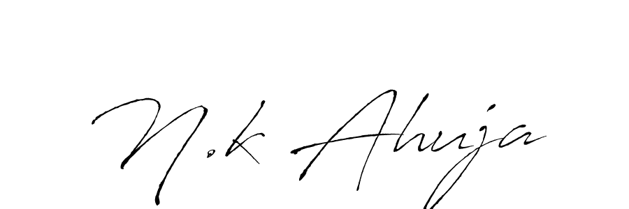 Make a beautiful signature design for name N.k Ahuja. Use this online signature maker to create a handwritten signature for free. N.k Ahuja signature style 6 images and pictures png