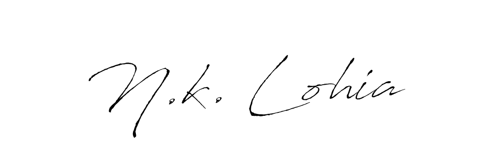 How to make N.k. Lohia signature? Antro_Vectra is a professional autograph style. Create handwritten signature for N.k. Lohia name. N.k. Lohia signature style 6 images and pictures png