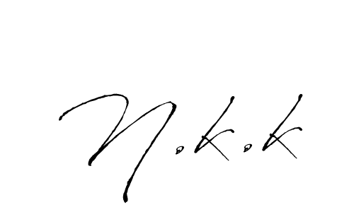 N.k.k stylish signature style. Best Handwritten Sign (Antro_Vectra) for my name. Handwritten Signature Collection Ideas for my name N.k.k. N.k.k signature style 6 images and pictures png