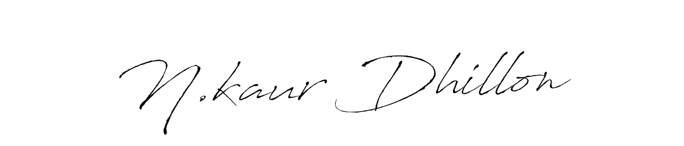 Make a beautiful signature design for name N.kaur Dhillon. With this signature (Antro_Vectra) style, you can create a handwritten signature for free. N.kaur Dhillon signature style 6 images and pictures png