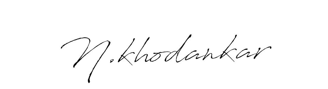 Use a signature maker to create a handwritten signature online. With this signature software, you can design (Antro_Vectra) your own signature for name N.khodankar. N.khodankar signature style 6 images and pictures png