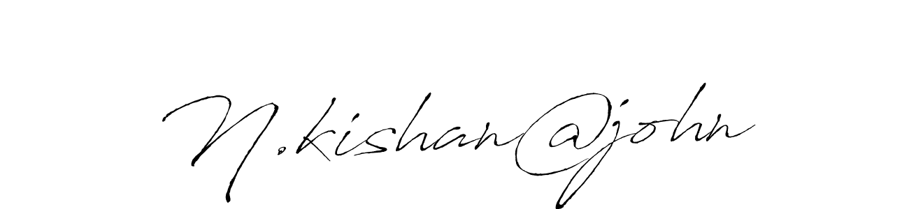 The best way (Antro_Vectra) to make a short signature is to pick only two or three words in your name. The name N.kishan@john include a total of six letters. For converting this name. N.kishan@john signature style 6 images and pictures png