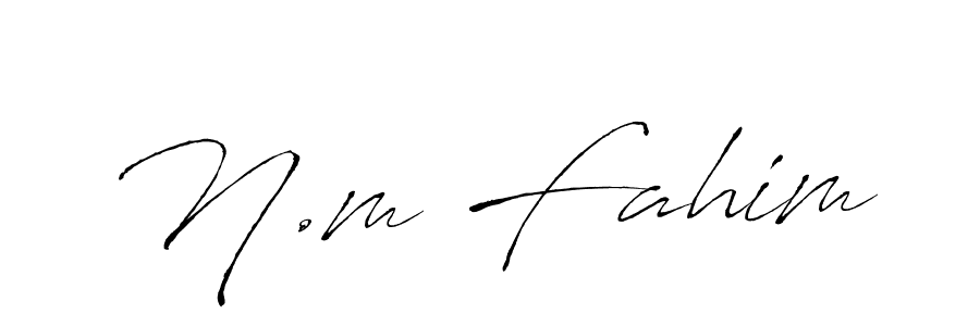 The best way (Antro_Vectra) to make a short signature is to pick only two or three words in your name. The name N.m Fahim include a total of six letters. For converting this name. N.m Fahim signature style 6 images and pictures png