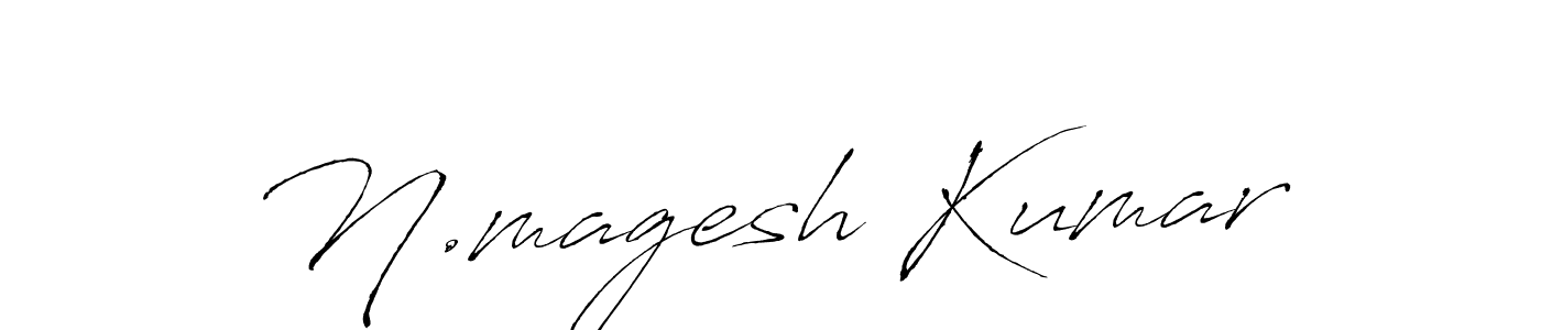 Create a beautiful signature design for name N.magesh Kumar. With this signature (Antro_Vectra) fonts, you can make a handwritten signature for free. N.magesh Kumar signature style 6 images and pictures png