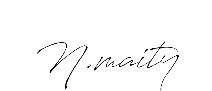 Make a beautiful signature design for name N.maity. With this signature (Antro_Vectra) style, you can create a handwritten signature for free. N.maity signature style 6 images and pictures png