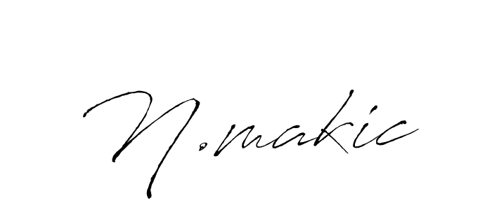 N.makic stylish signature style. Best Handwritten Sign (Antro_Vectra) for my name. Handwritten Signature Collection Ideas for my name N.makic. N.makic signature style 6 images and pictures png