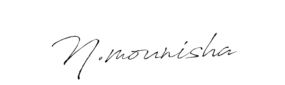 N.mounisha stylish signature style. Best Handwritten Sign (Antro_Vectra) for my name. Handwritten Signature Collection Ideas for my name N.mounisha. N.mounisha signature style 6 images and pictures png