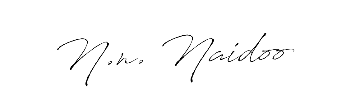 Make a beautiful signature design for name N.n. Naidoo. With this signature (Antro_Vectra) style, you can create a handwritten signature for free. N.n. Naidoo signature style 6 images and pictures png