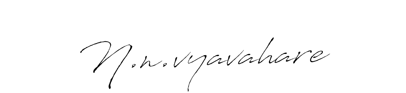 How to make N.n.vyavahare name signature. Use Antro_Vectra style for creating short signs online. This is the latest handwritten sign. N.n.vyavahare signature style 6 images and pictures png