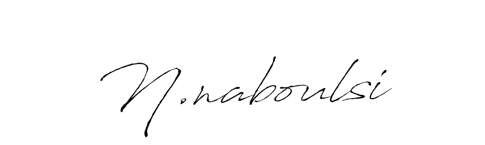 if you are searching for the best signature style for your name N.naboulsi. so please give up your signature search. here we have designed multiple signature styles  using Antro_Vectra. N.naboulsi signature style 6 images and pictures png