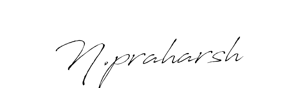 Make a beautiful signature design for name N.praharsh. With this signature (Antro_Vectra) style, you can create a handwritten signature for free. N.praharsh signature style 6 images and pictures png