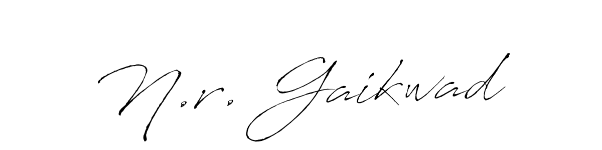 Create a beautiful signature design for name N.r. Gaikwad. With this signature (Antro_Vectra) fonts, you can make a handwritten signature for free. N.r. Gaikwad signature style 6 images and pictures png