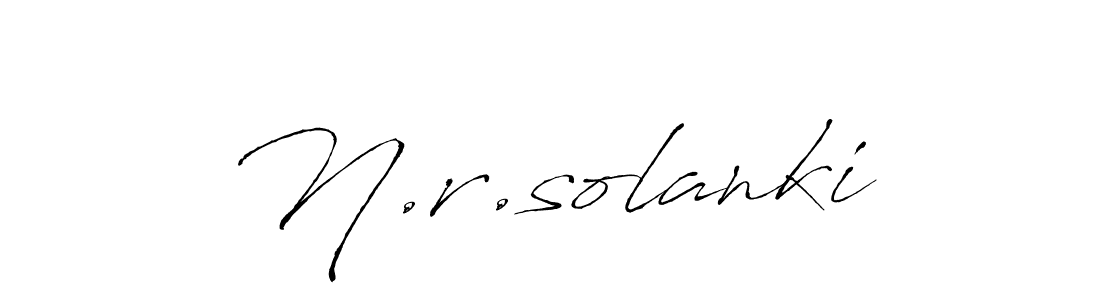 Create a beautiful signature design for name N.r.solanki. With this signature (Antro_Vectra) fonts, you can make a handwritten signature for free. N.r.solanki signature style 6 images and pictures png