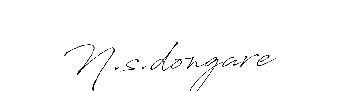 How to make N.s.dongare name signature. Use Antro_Vectra style for creating short signs online. This is the latest handwritten sign. N.s.dongare signature style 6 images and pictures png