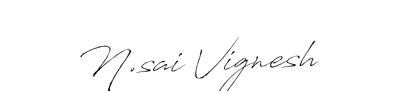 Design your own signature with our free online signature maker. With this signature software, you can create a handwritten (Antro_Vectra) signature for name N.sai Vignesh. N.sai Vignesh signature style 6 images and pictures png